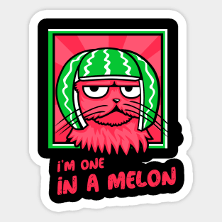 I'm one in a melon kitty Sticker